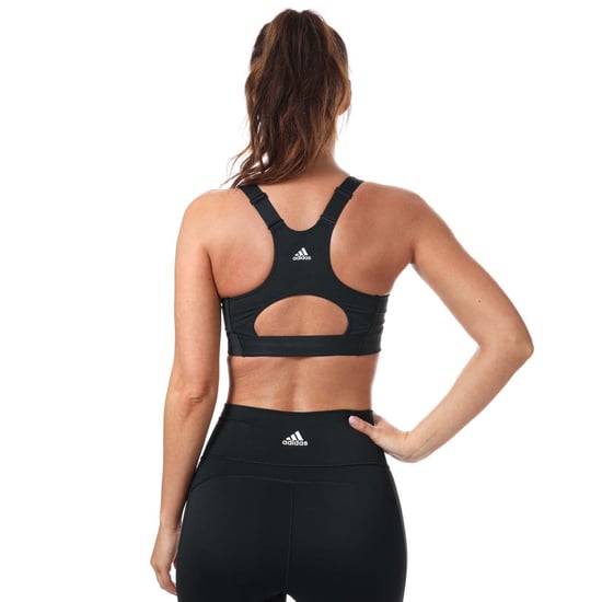 Women's adidas Ultimate High-Support Logo Bra in Black-White