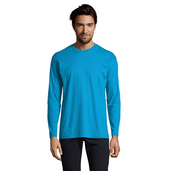 SOLS - "Monarch" T-Shirt für Herren Langärmlig (Aquablau) - Image 1