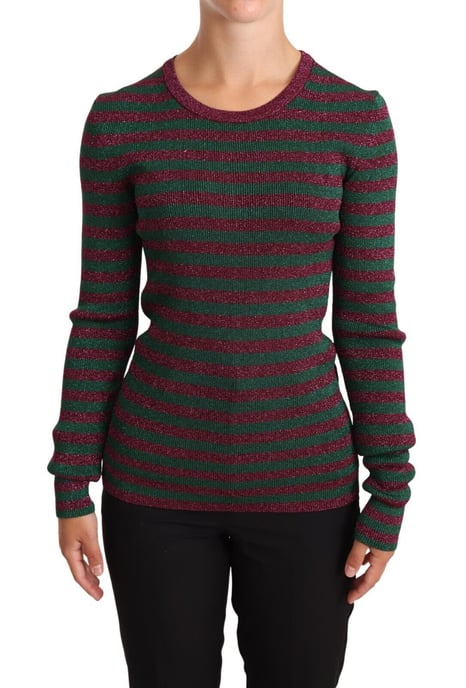 Gestreifter Rundhals-Pullover - Image 1