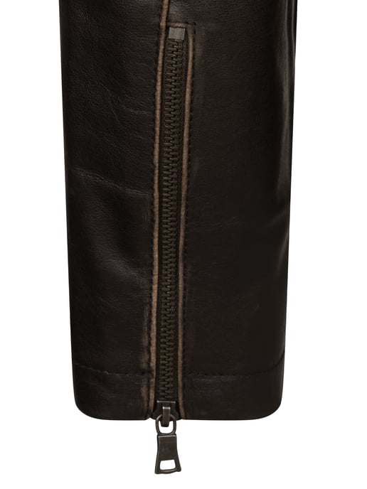 Rock Creek Lederjacke Dunkelbraun