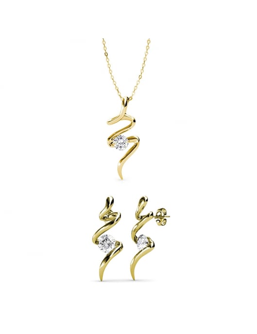 Spiralset - Gold und Kristall - Image 1