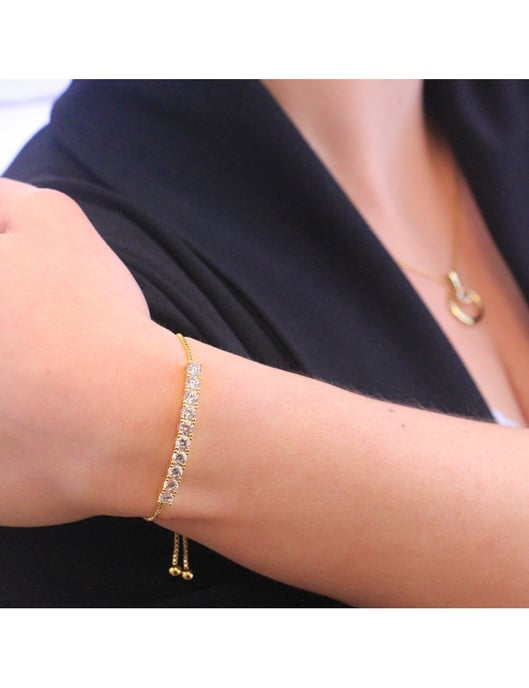 Rundes Kristall Mia Set - Gold und Kristall - Image 4