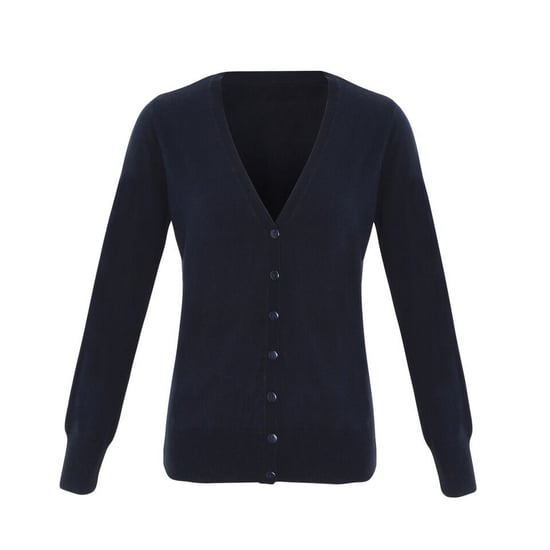 Premier Womens/Ladies Essential Acryl-Strickjacke (Marine) - Image 1