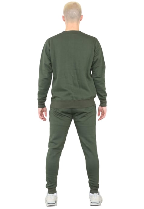 MYT Herren-Trainingsanzug mit Rundhalsausschnitt und Stickerei-Logo in Khaki - Image 2