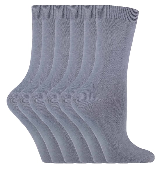 Sock Snob - 6 Paar Damen einfarbige Baumwollsocken - Image 1