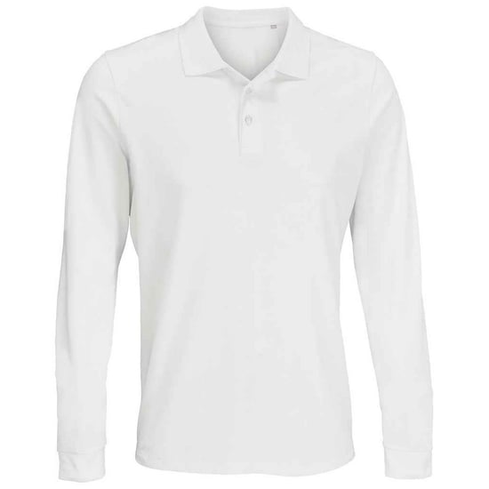 SOLS Unisex Adult Prime Pique Langarm-Poloshirt (Weiß) - Image 1