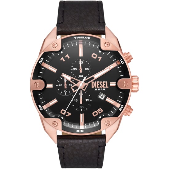 Diesel Spiked Schwarz Herren Armbanduhr DZ4607 - Image 1