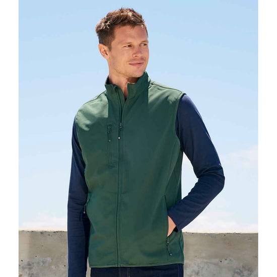 SOLS Herren Falcon Softshell Recycled Body Warmer (Waldgrün) - Image 3