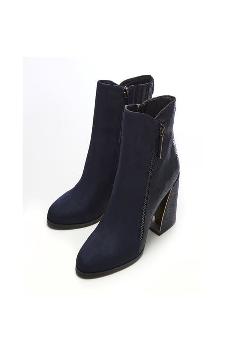 'Amy W' Navy Alcantara Ankle Boots