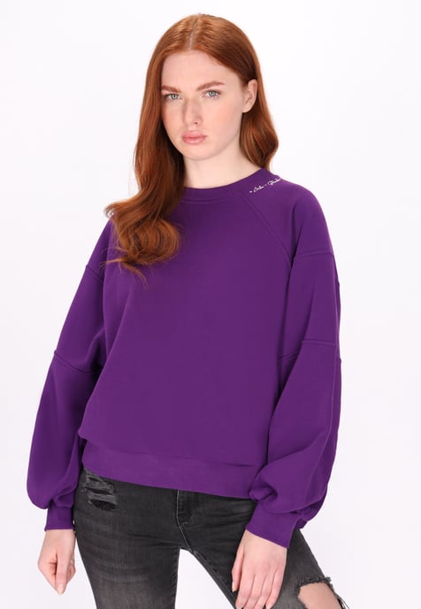 Dreimaster Sweatshirt Damen Dunkellila - Image 3