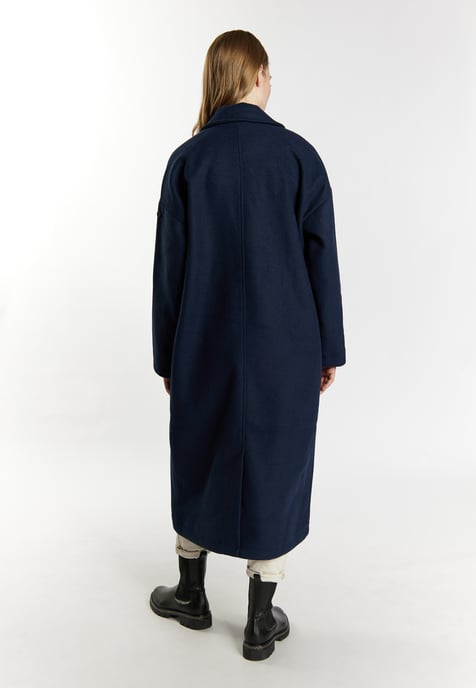 Dreimaster Übergangsmantel aus Wollgemisch Damen dunkelmarin - Image 4