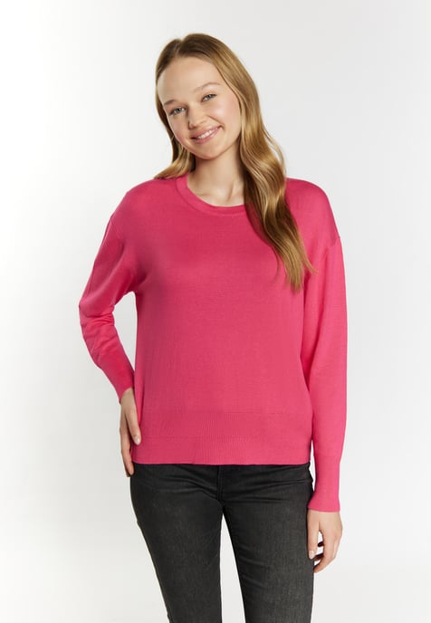 Mymo Strickpullover Damen Rosa - Image 3