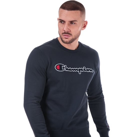 Men's Champion Large Logo Sweatshirt in Navy