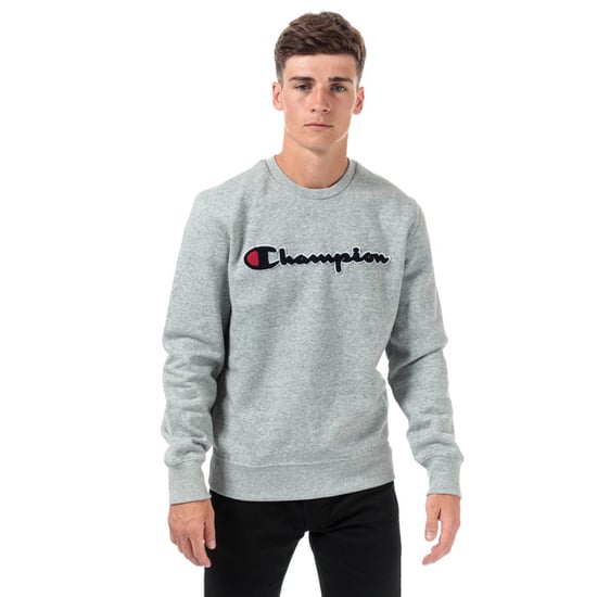 Men's Champion Large Logo Sweatshirt in Grey