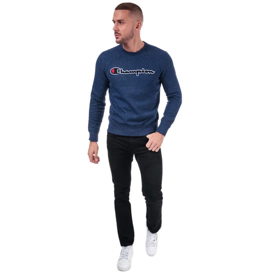 Men's Champion Large Logo Sweatshirt in Blue