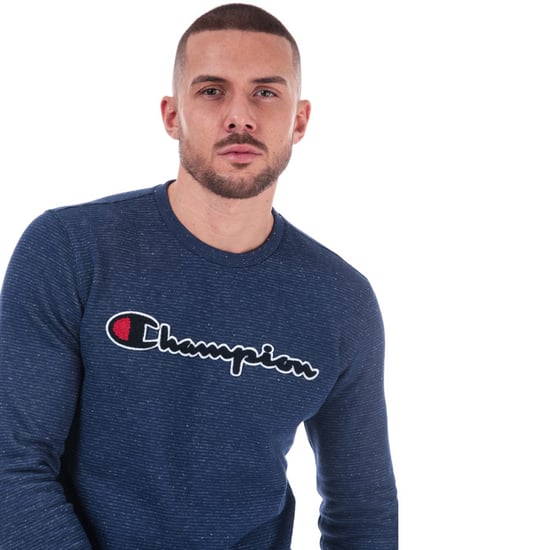 Men's Champion Large Logo Sweatshirt in Blue