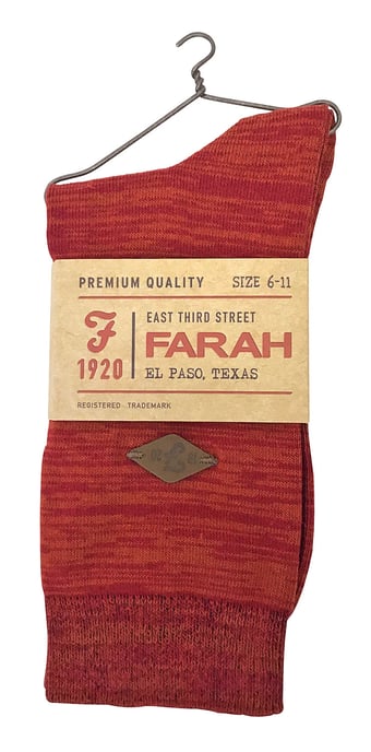 Farah - 2 Paar Herren 1920 helle Farbe Luxus Baumwolle dünn Casual Crew Socken - FNS008RDAP - Image 2