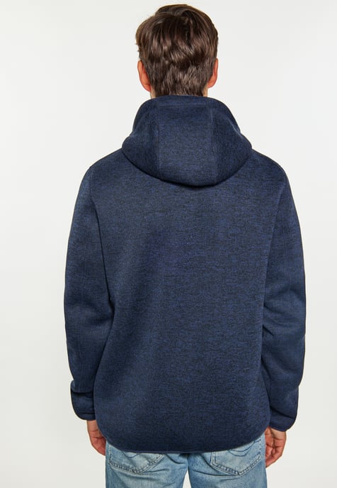 Schmuddelwedda Strickfleeceblouson Herren Meeresmelange - Image 4
