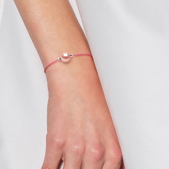 DIADEMA - Bracelet - Pink Nylon - Freshwater Pearl - Pink