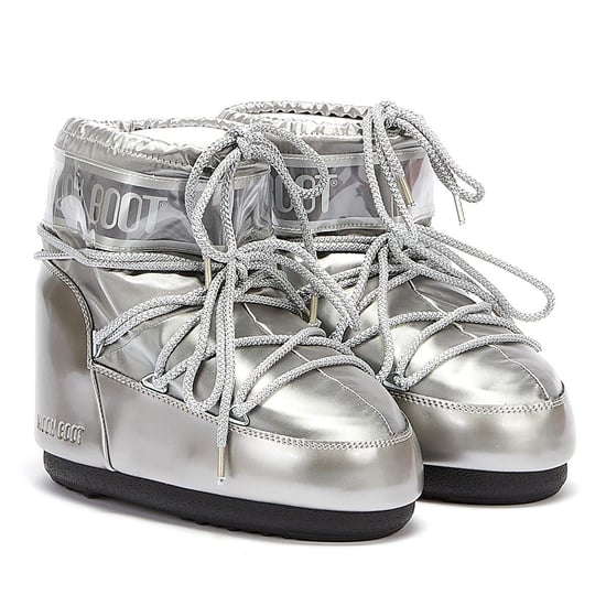 Moon Boot Klassische Icon Low Glance Damen Silber Stiefel - Image 1