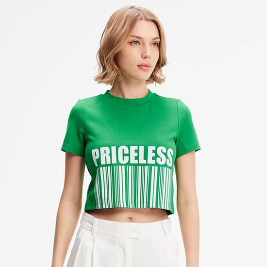 Typo-Druck Crop-T-Shirt - Image 1
