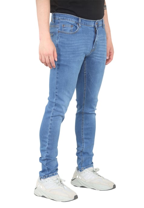 MYT Herren Skinny Fit Jeans Stretch Denim in Mittelblau - Image 2