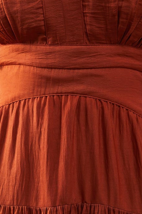 Premium Satin Open Back Maxi Dress