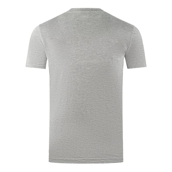 Aquascutum Large Bold London Aldis Brand Logo Grey T-Shirt