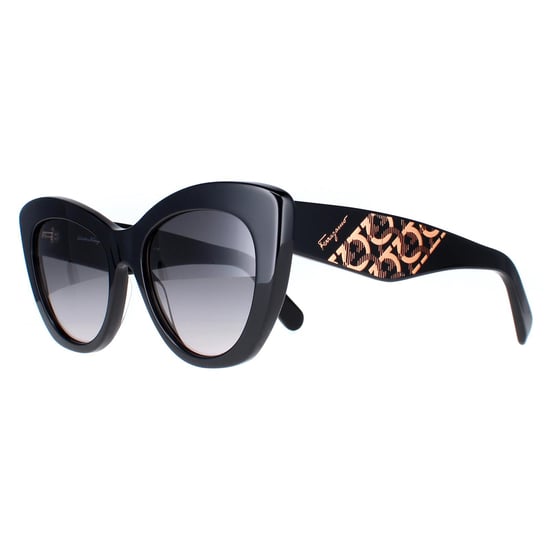 Salvatore Ferragamo Cat Eye Womens Black Grey Gradient SF1022S
