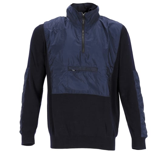 Prada Windbreaker aus navyblauer Wolle und Nylon - Image 5