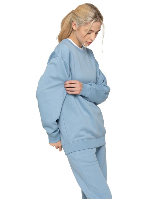Enzo Womens Oversized Sweatshirt - Blau - Image 2