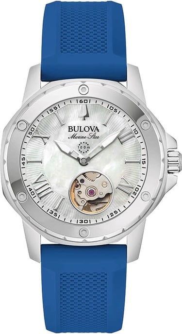 Bulova Marine Star Damen Blau Uhr 96L324 - Image 1