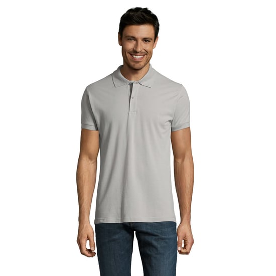 SOLS Herren Perfect Pique Kurzarm-Poloshirt (Reines Grau) - Image 4