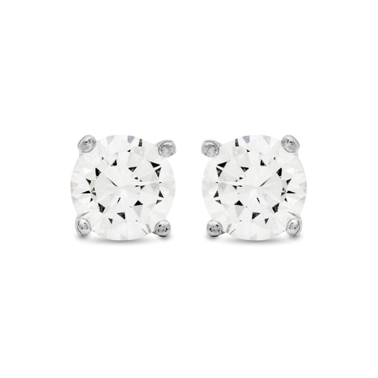 Luxenter Ohrringe, 925er Sterlingsilber und glänzende Zirkonia mit rhodinierter Oberfläche - Image 1