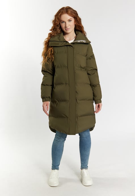 Dreimaster Wintermantel mit Wattierung Damen militärisch oliv - Image 4