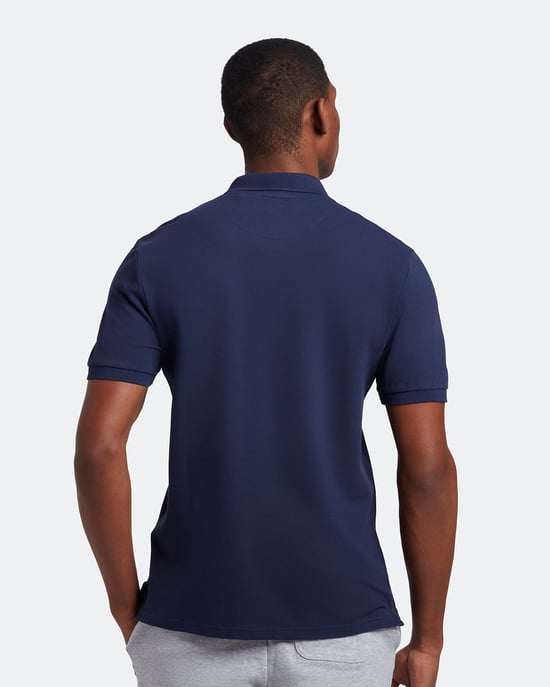 Lyle & Scott Schlichtes Poloshirt in Marineblau - Image 3