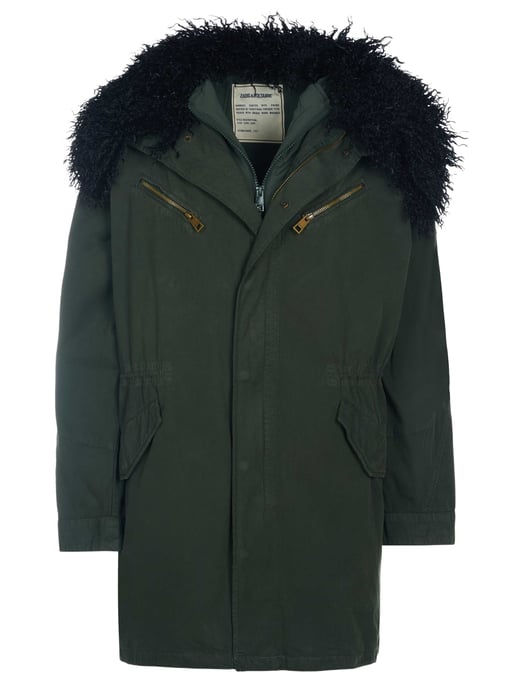 Zadig Voltaire Kidea Coton Lave Eagle Jacke Khaki - Image 1