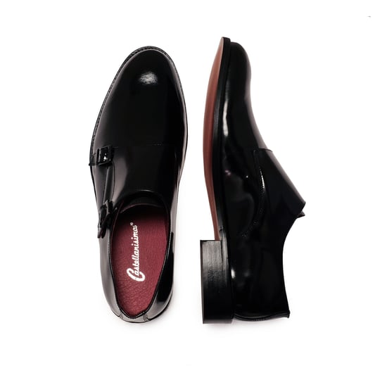 Men's Monk Leather Shoe in Black