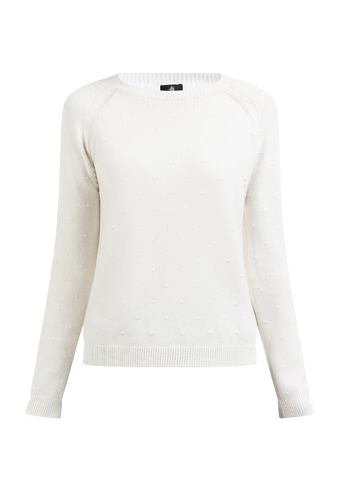 Dreimaster Strickpullover Damen Wollweiß - Image 1