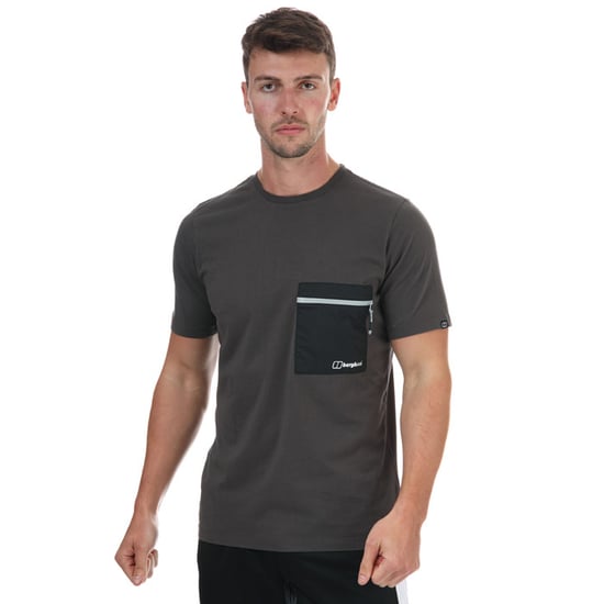 Men's Berghaus Drakestone Pocket T-Shirt in Grey black