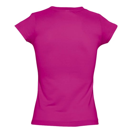 SOLs Damen/Damen Moon V-Ausschnitt T-Shirt mit kurzen Ärmeln (Fuchsia) - Image 2