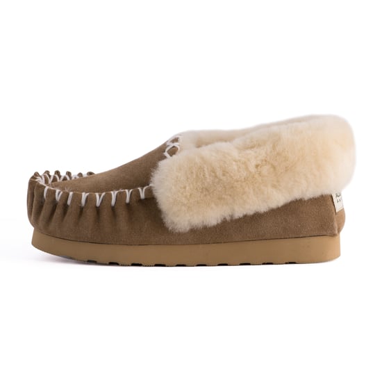 Aus Wooli Australia Hand Stitched Womens Sheepskin Moccasin