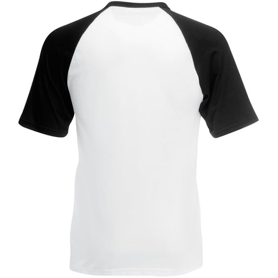 Fruit Of The Loom Herren Kurzarm Baseball T-Shirt (Weiß/Schwarz) - Image 2