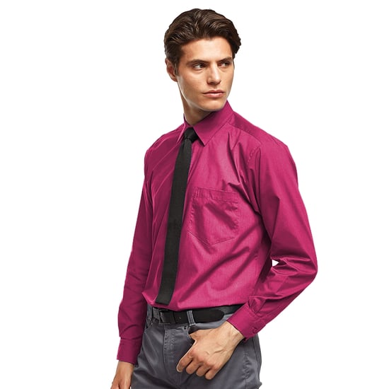 Premier - "Premier" Formelles Hemd für Herren Langärmlig (Hot Pink) - Image 2