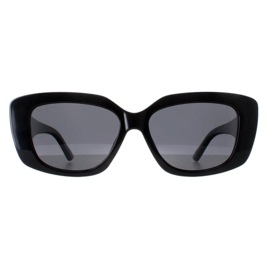 Montana Rectangle Womens Shiny Black Smoke Polarized MP56