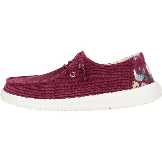HEYDUDE Wendy Corduroy Leo Polyester Damen Burgundy Loafers - Image 5