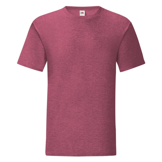 Fruit Of The Loom Herren Iconic T-Shirt (5er Pack) (Heather Burgundy) - Image 1