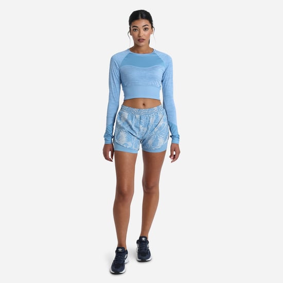 Umbro Womens/Ladies Pro Training Printed Hybrid Shorts (Allure/Silver Grey)