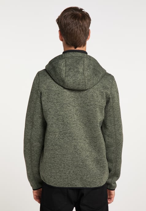 ICEBOUND Serie yuka Strickfleecejacke Herren Oliv Melange - Image 3