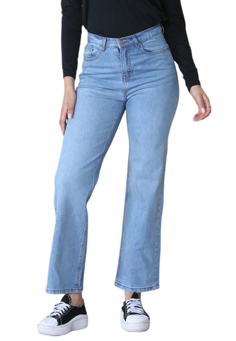 MYT Ladies Wide Leg High Waisted Jeans in Hellblau - Image 1